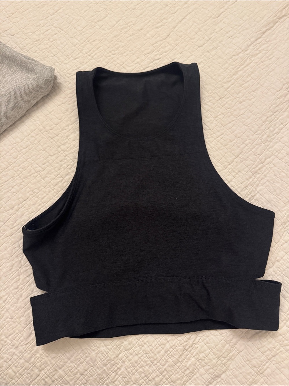 Outdoor Voices Black Cropped Athletic Tank